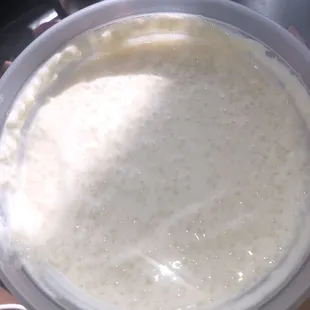 Couscous pineapple stuff idk but it's cold refreshing and good!