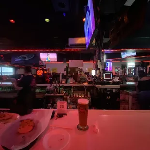 the bar