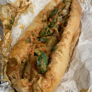 Super spicy chicken banh mi