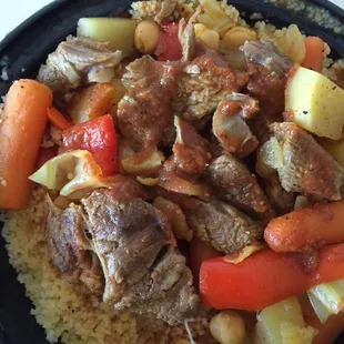 The wonderful couscous with lamb--unparalleled quality for a food truck.