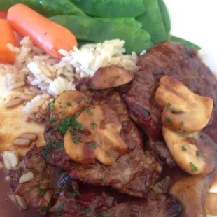 The beef medallions are outstanding as are the vegetables.