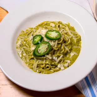 Customer Favorite - Gorgonzola Jalapeño Pasta with protein add-ons available