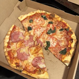 Hawaiian Pizza and Margarita Pizza