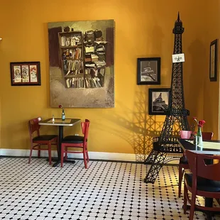 To the right as you enter.