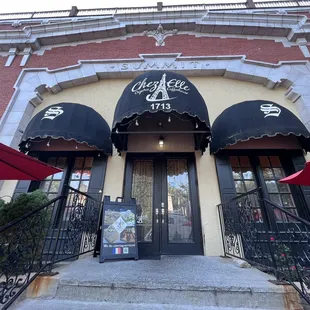 The outside main entrance.