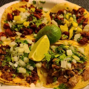 a plate of tacos