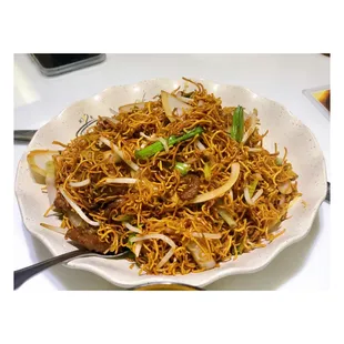 Stir fried Fried Rice Noodle and Beef with Soy Sauce