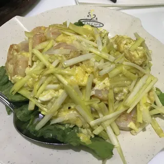 Yellow Chives and Shrimp with Scrambled Egg