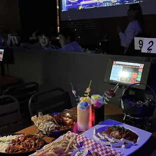 a variety of food on a table