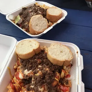 Cheese Burger Garbage Plate