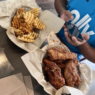 tenders + fries