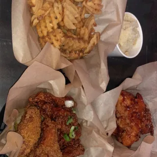 Wings with Fries and a Fountain Drink Combo