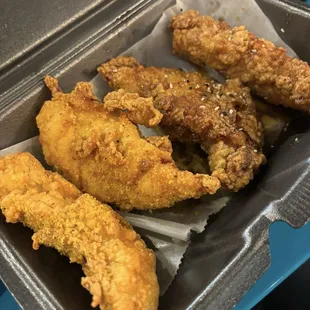 Tenders lemon pepper and sweet soy