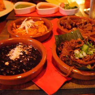 a variety of mexican food