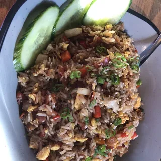 (L) Kimchi Bacon Fried Rice