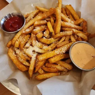 Truffle fries with parmesan