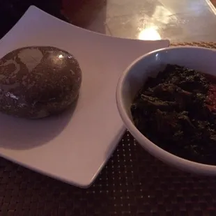 Amala and Efo soup