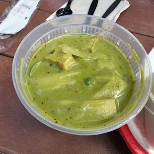 Tofu green curry. So good.