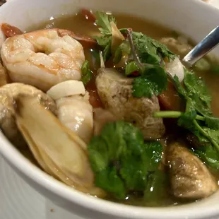 Shrimp tomyum soup, super loaded!