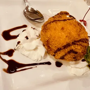 Deep fried ice cream