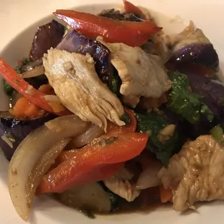 Spicy Eggplants Lunch