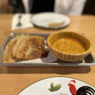 Crispy Roti w yellow curry