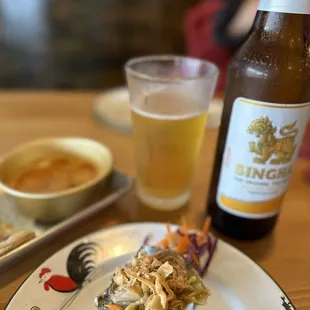 Thai Street style Oysters  with onion flakes