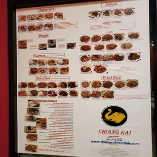 We love the big menu on the wall.  Super easy to order this way.