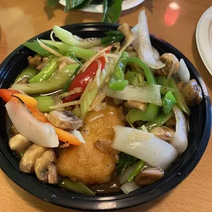 83. Ginger Halibut Stir Fried