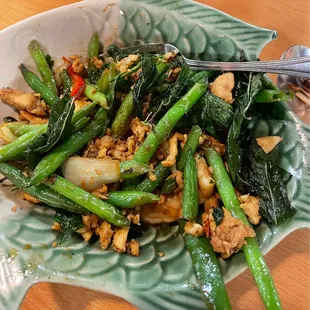 86. Stir Fried Ground Chicken and Shrimp