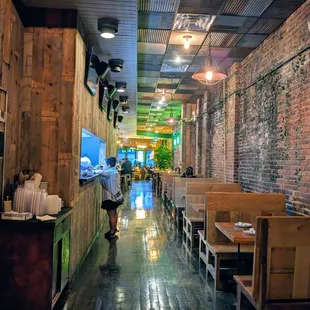 the interior of a restaurant