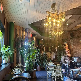 Interior of the restaurant entryway