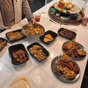 General Tsao&apos;s, scallion pancake, fried rice, szechuan pan fried noodles, regular homemade pan fried noodles &amp; spicy garlic shredded beef