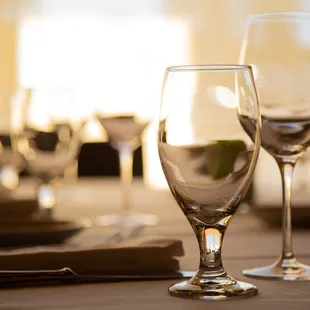 empty wine glasses