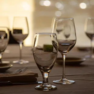 empty wine glasses