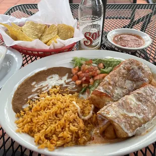 a plate of mexican food