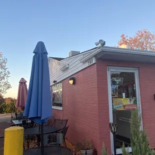 outside