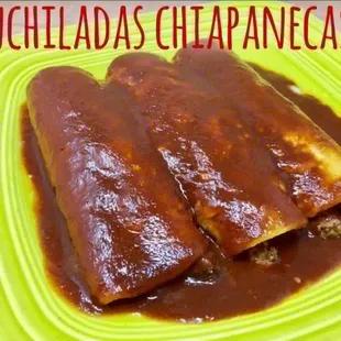 Enchiladas with mole sauce