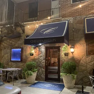 Outside of the restaurant