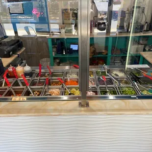 Fresh ingredients for poke