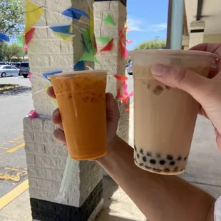 Thai iced tea and milk tea