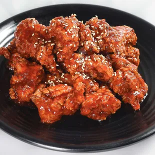 Korean style spicy fried thigh meat