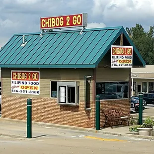 the front of the restaurant