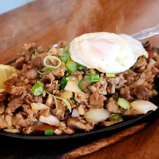 Sizzling Sisig: Combo Pork &amp; Chicken w/added Egg