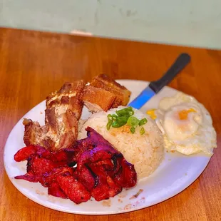 sisig combo: lechon kawali &amp; pork tocino (11/2022)