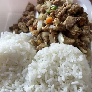 Sisig and rice