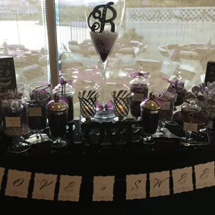 Black &amp; Purple Candy Buffet