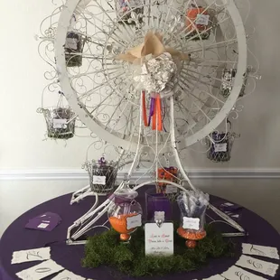 Purple &amp; Orange theme Candy Buffet