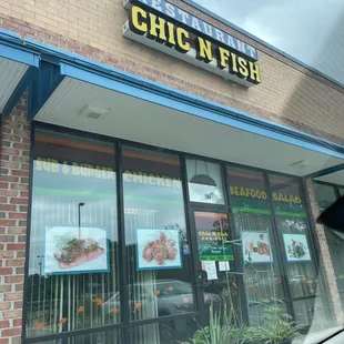 the front of a restaurant