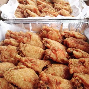 40 soy garlic wings! Time to dig in!